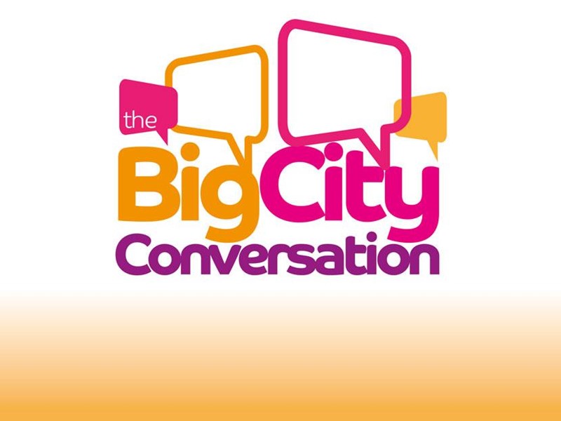 Big city conversation poster