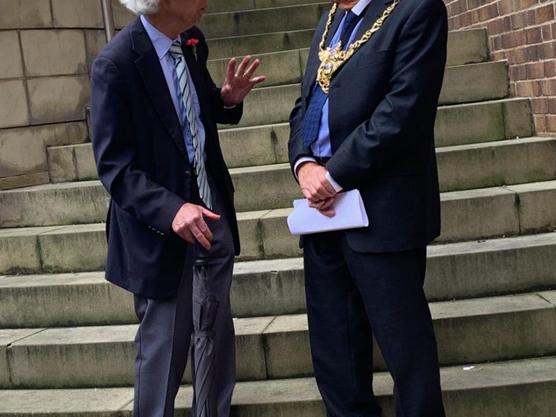 Lord Mayor  and Professor Hancock